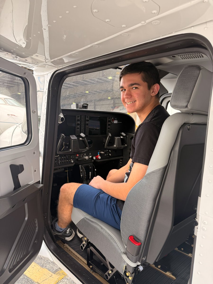 Flight school candidate trying out our brand new Cessna 172